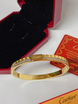 Titanium Steel C. Carbide Bracelet - Gold