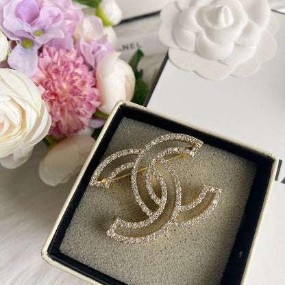 Luxury C. Coco Hollow Brooch pin