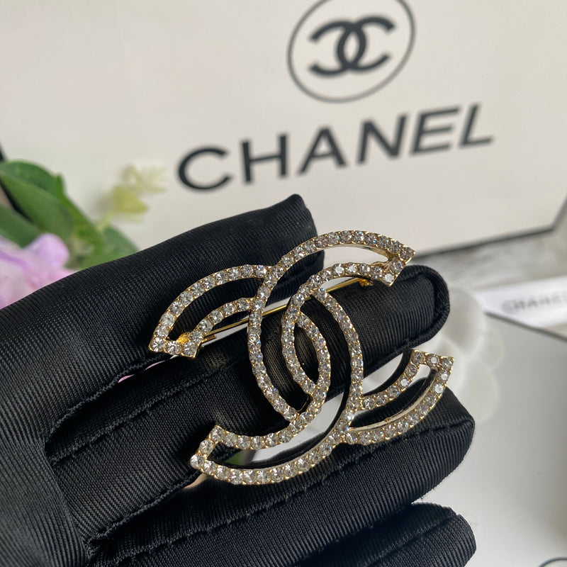 Luxury C. Coco Hollow Brooch pin