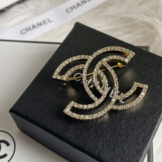 Luxury C. Coco Hollow Brooch pin