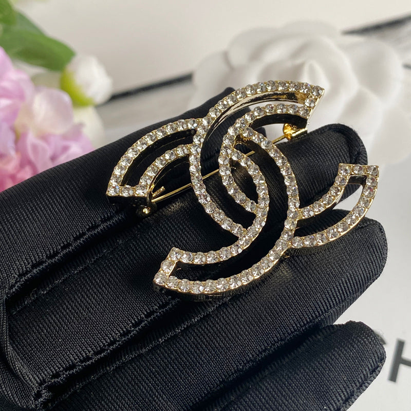 Luxury C. Coco Hollow Brooch pin
