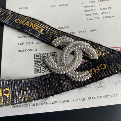 Luxury C.C Detailed Brooch pin
