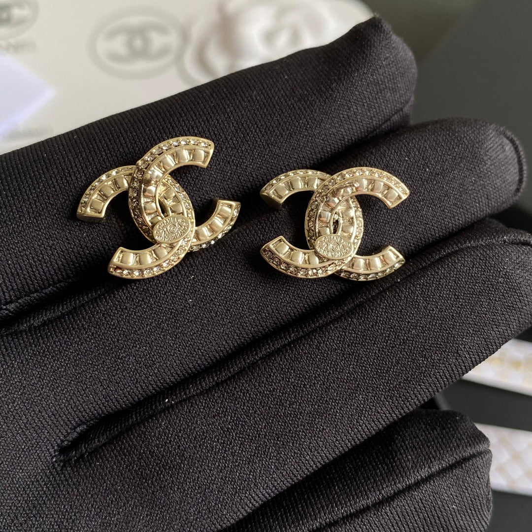 C.C Inspired Copper with micro-set zircon earrings