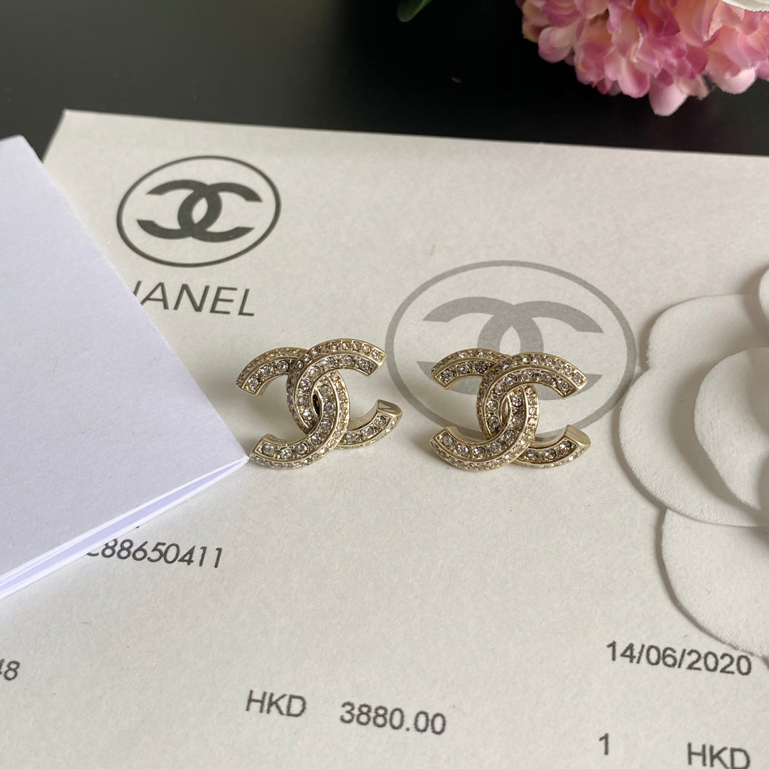 C.C Inspired Copper with micro-set zircon earrings