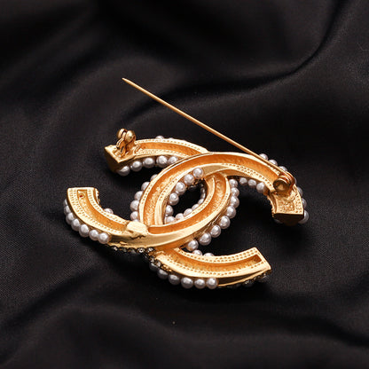 Luxury C.C Detailed Brooch pin