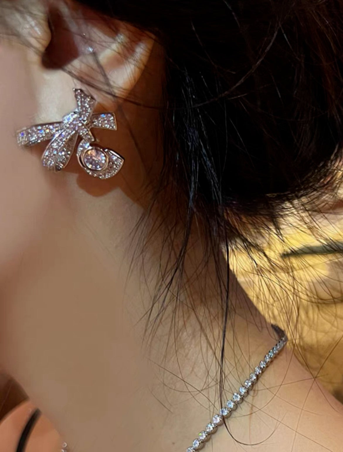 C.C Inspired Brass with micro-set zircon earrings