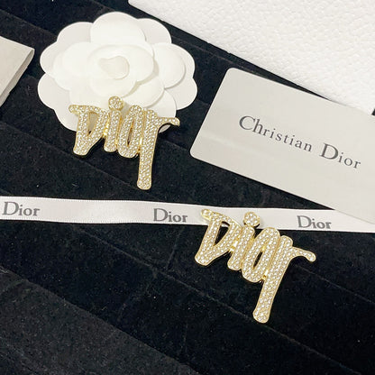 Luxury Gold Dior Brooch pin