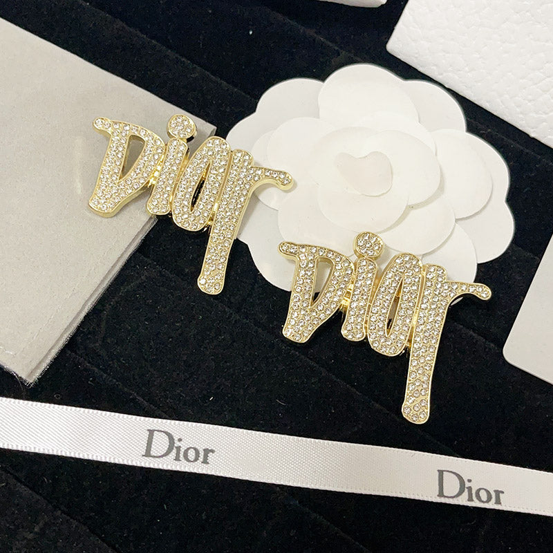 Luxury Gold Dior Brooch pin