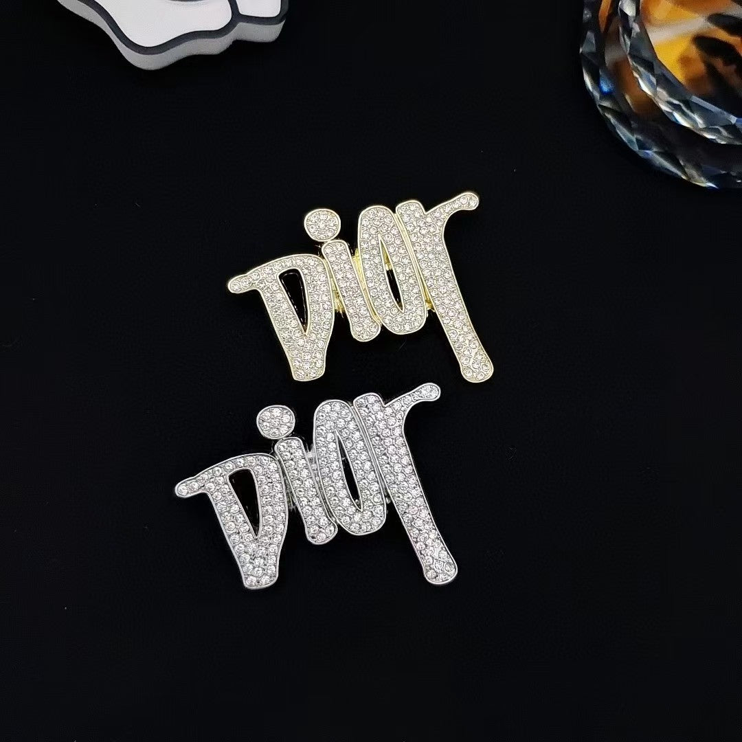 Luxury Silver Dior Brooch pin
