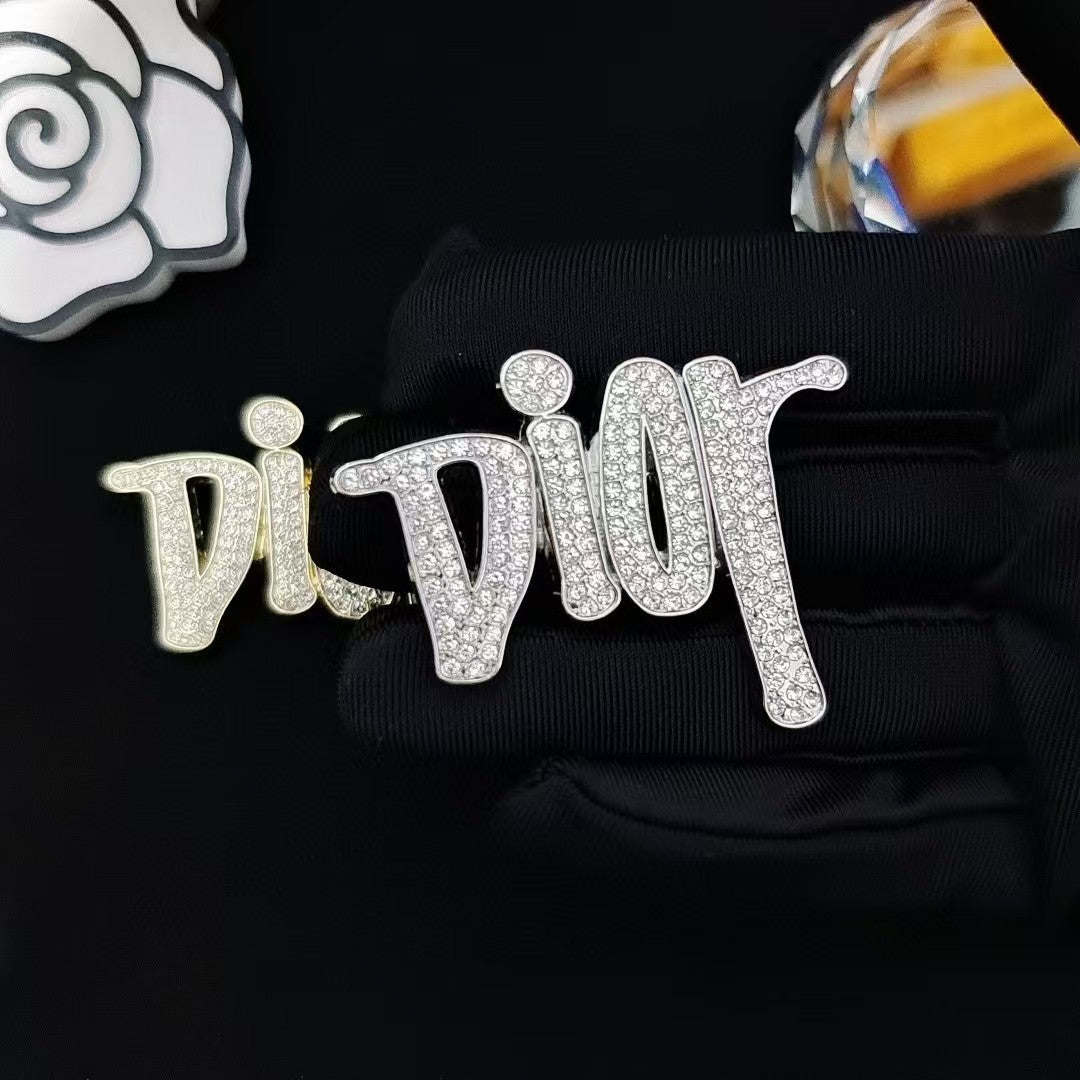 Luxury Silver Dior Brooch pin