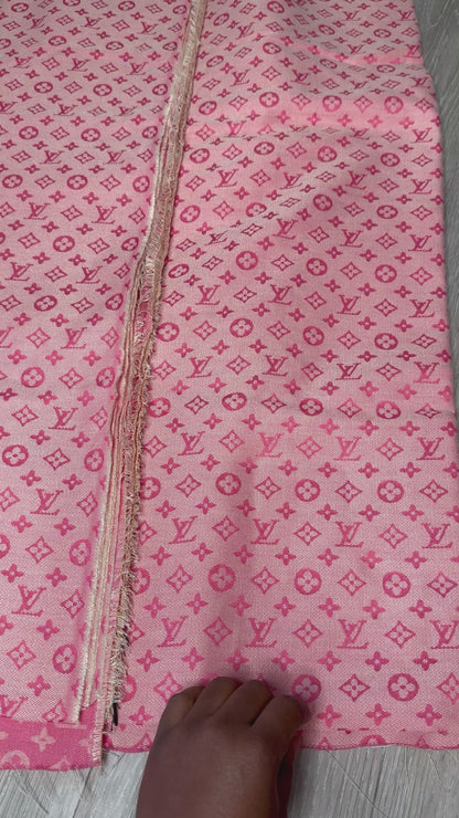 L01 Jacquard Monogram Fabric - Pink
