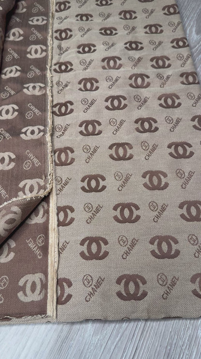 C.C Brown jacquard fabric