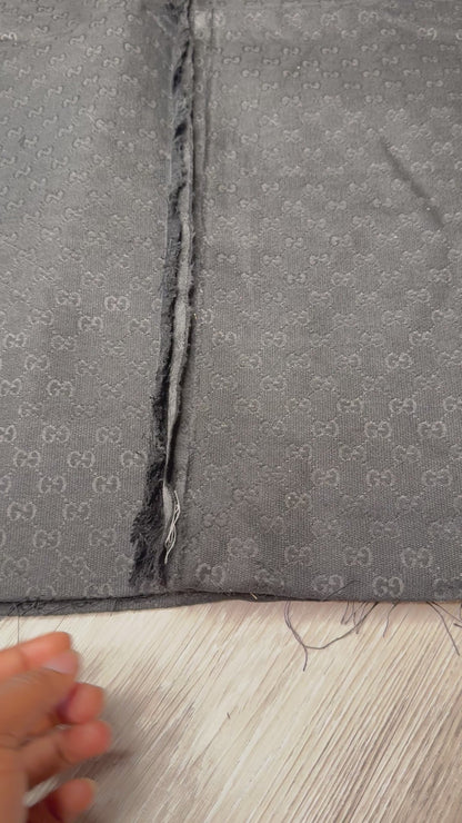 G.G Black jacquard fabric