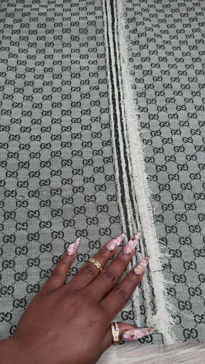 Two tone G.G Designer Inspired Jacquard Fabric