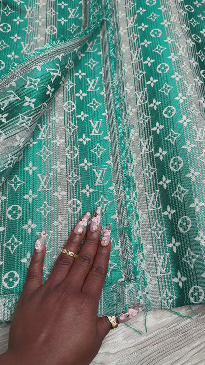 Two-tone Green L08 Jacquard fabric