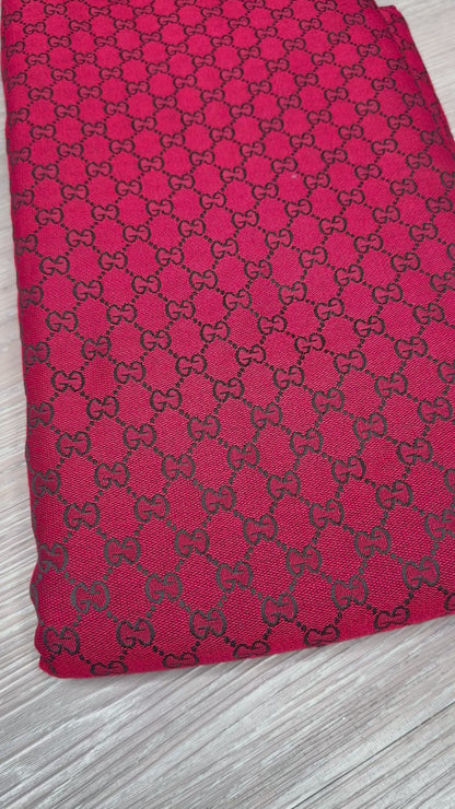 Red G.G Jacquard Fabric