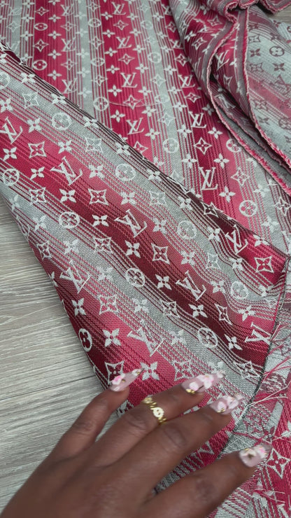 Two-tone Red L09 Jacquard fabric